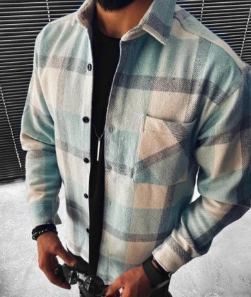 Uniseks Oversized Shirt geruit met Lange Mouwen & Modern Design – Elvano