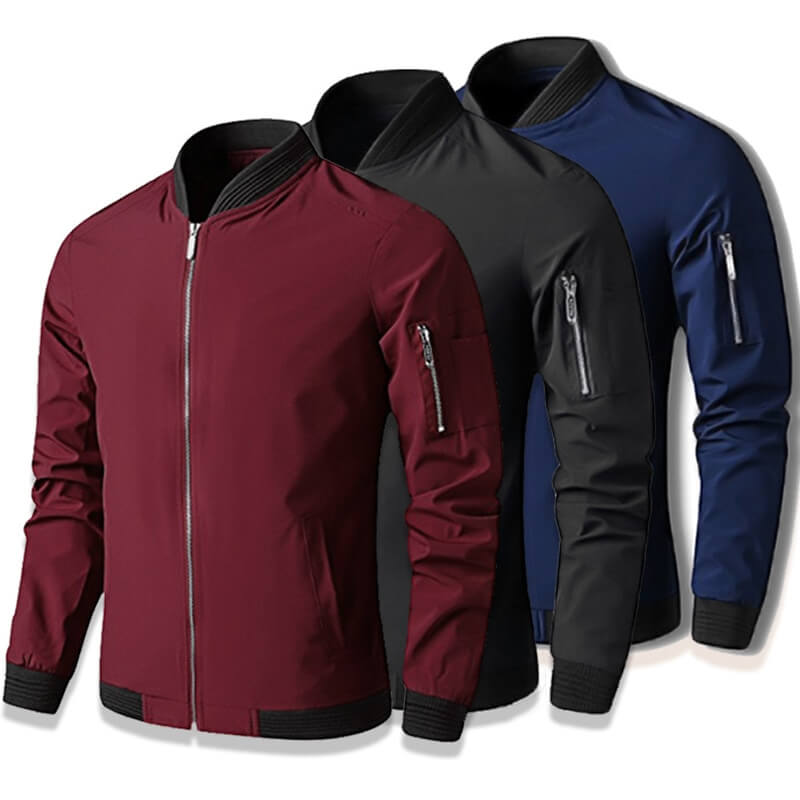 Lichte & trendy heren bomberjack met rits - Jaron