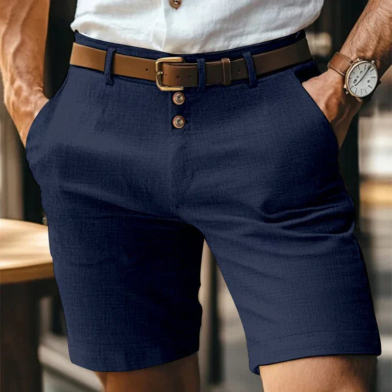 Ademende & Vintage Slim-Fit Heren Zomershorts – Lennart