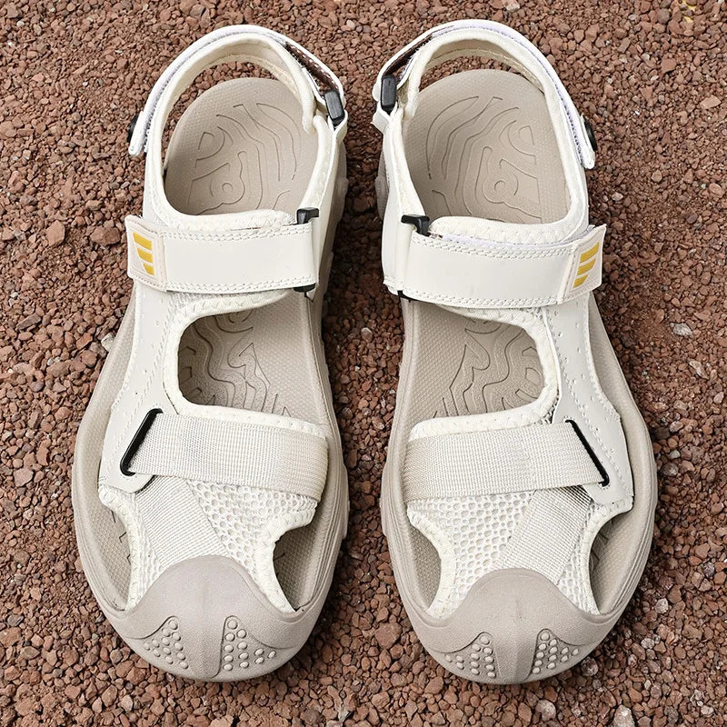 Comfortabele antislip leren sandalen voor heren – Ideaal voor senioren
