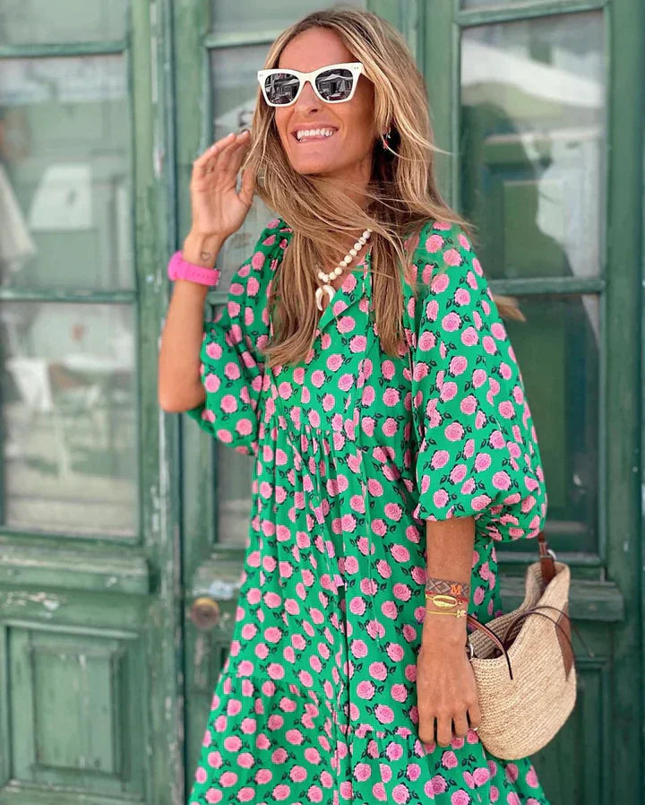 Boho zomerjurk in Ibiza-stijl met een losse pasvorm – Elira