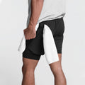 Trendy sportshorts met ademend materiaal en zijzak - Marky