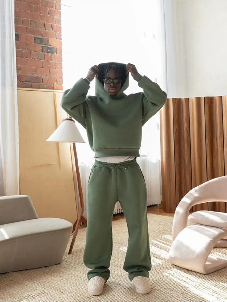 Oversized heren trainingspak met hoodie & joggingbroek - Bastian