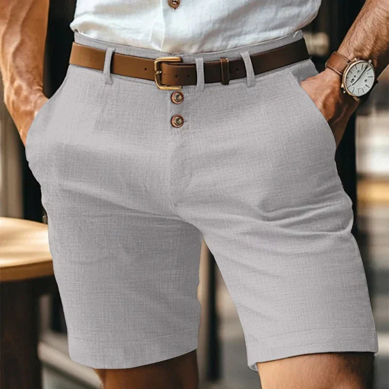 Ademende & Vintage Slim-Fit Heren Zomershorts – Lennart