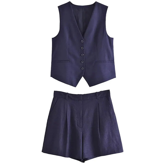 Tweedelige zomeroutfit met vintage-top – Amaya