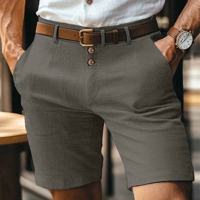 Ademende & Vintage Slim-Fit Heren Zomershorts – Lennart