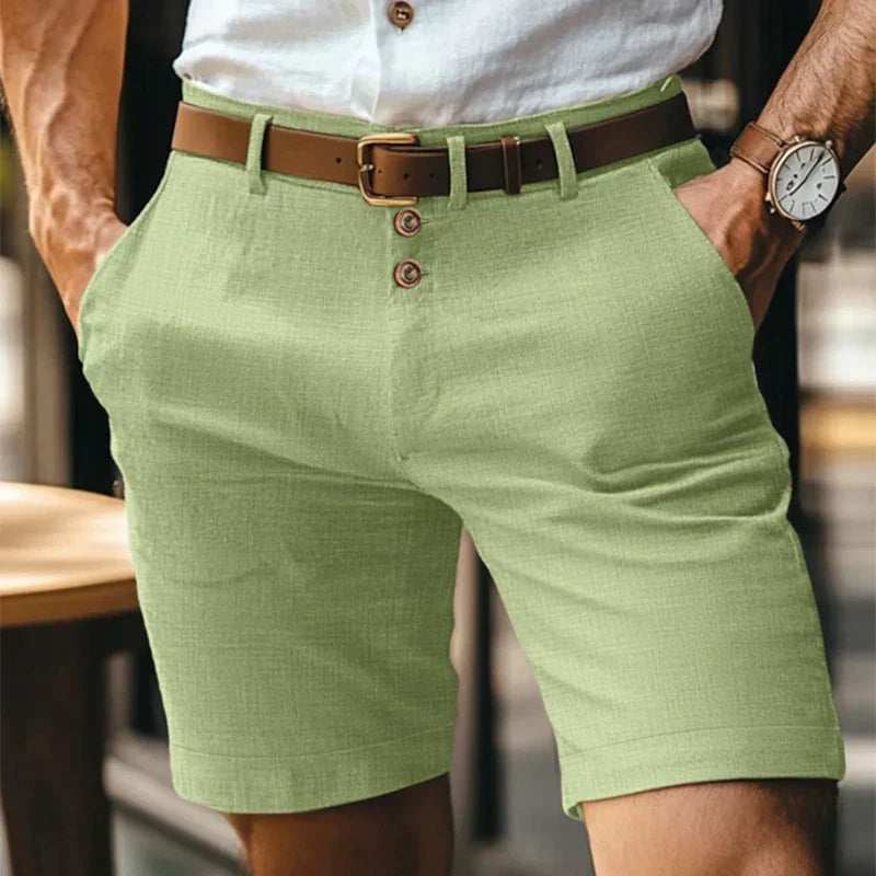 Ademende & Vintage Slim-Fit Heren Zomershorts – Lennart