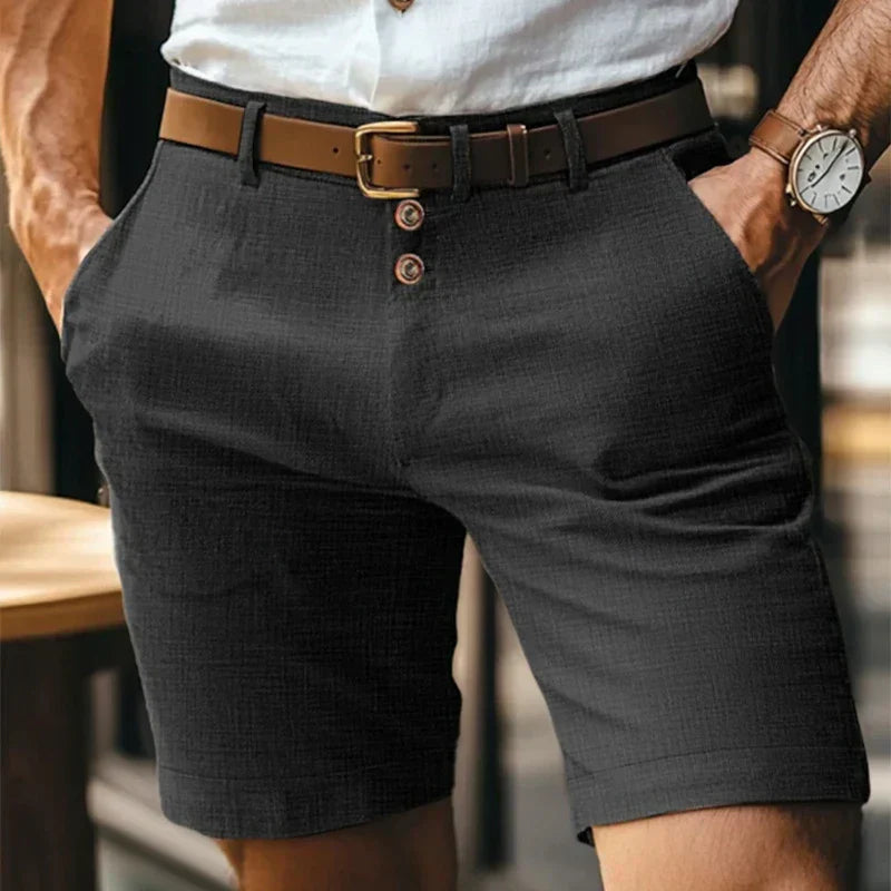 Ademende & Vintage Slim-Fit Heren Zomershorts – Lennart