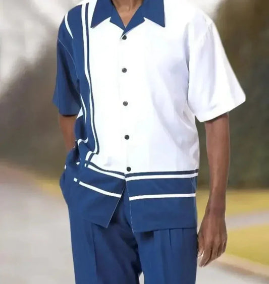 Trendy Tweedelige Heren Harajuku Set met 3D Print - Kenji