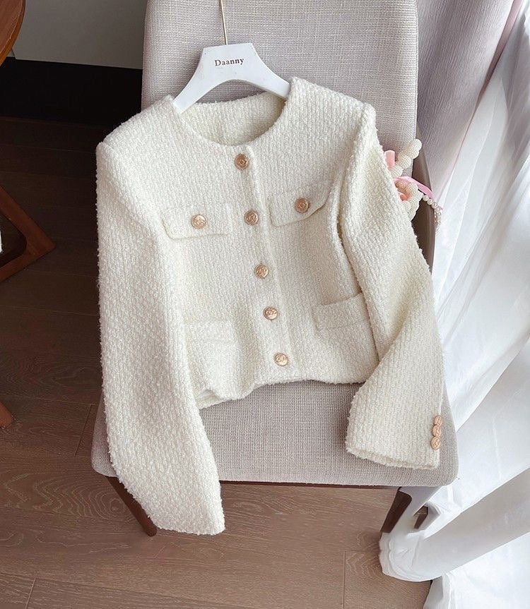 Dames Tweedjas met Ronde Halslijn – Celeste