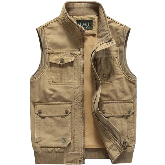 Vintage Heren Outdoor Vest met Praktische Zakken - Elias