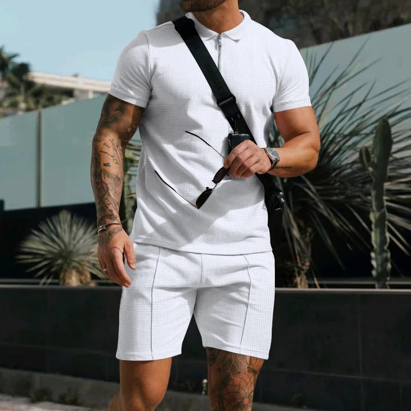 Ademende & Stylish Heren Zomerset met Poloshirt & Shorts - Nilo