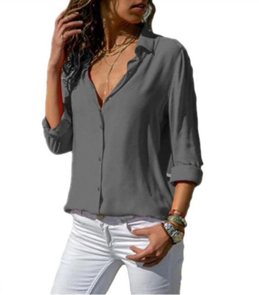 Trendy Dames Blouse met Knoopsluiting – Lorena