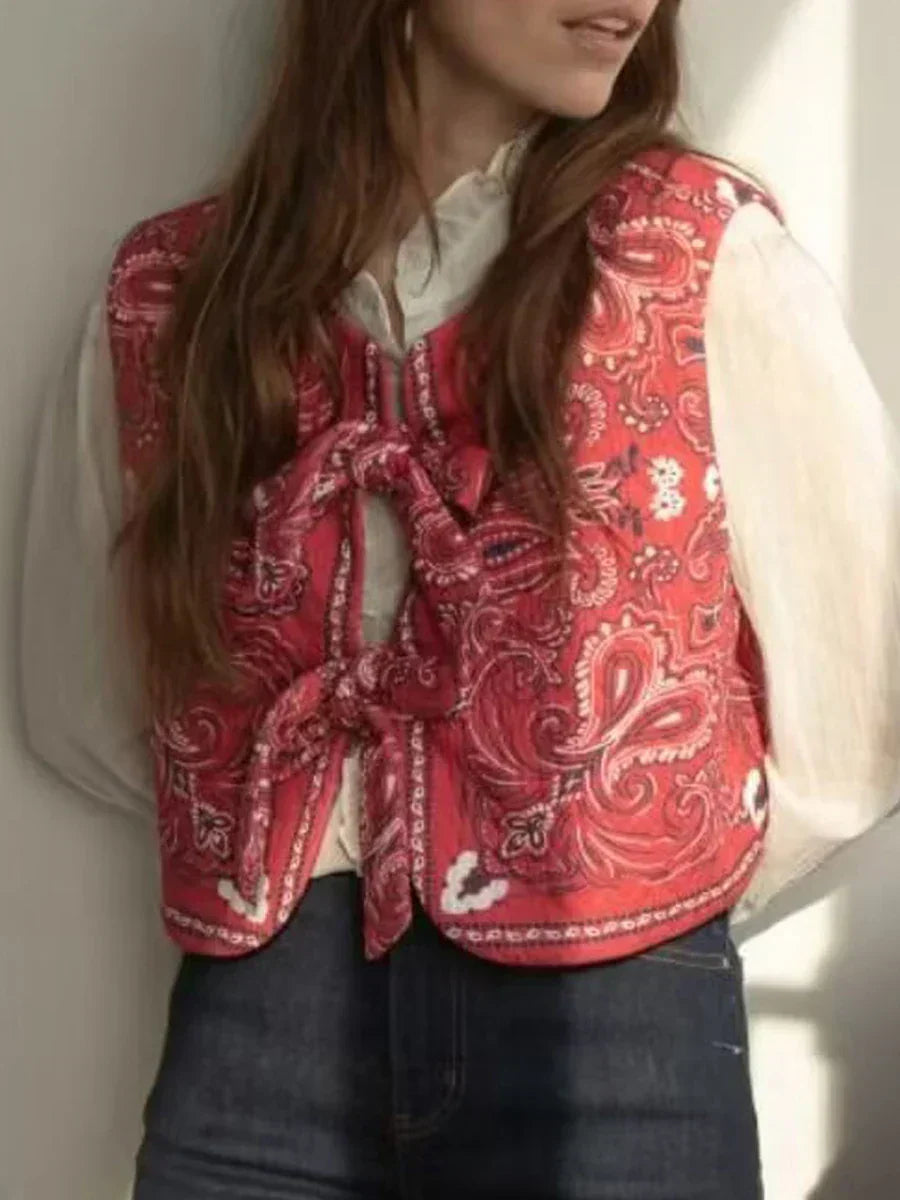 Y2K Rode Bandana Wikkel Cropped Top - Liora