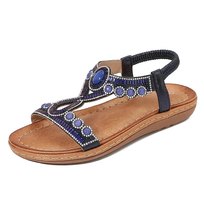Modieuze dames sandalen met strass en glitters – zomerschoenen voor feest & vrije tijd