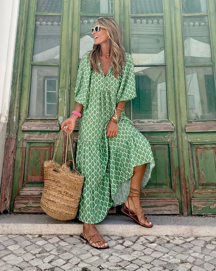 Boho zomerjurk in Ibiza-stijl met een losse pasvorm – Elira