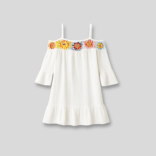 Schoudervrije mini jurk met een losse pasvorm – Livia