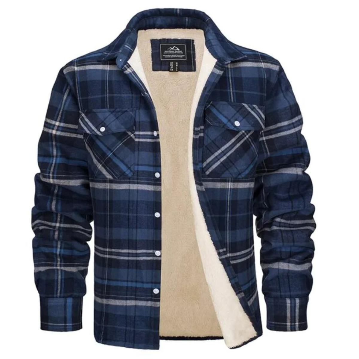 Fleece Gevoerde Geruite Herenjas – Arvid