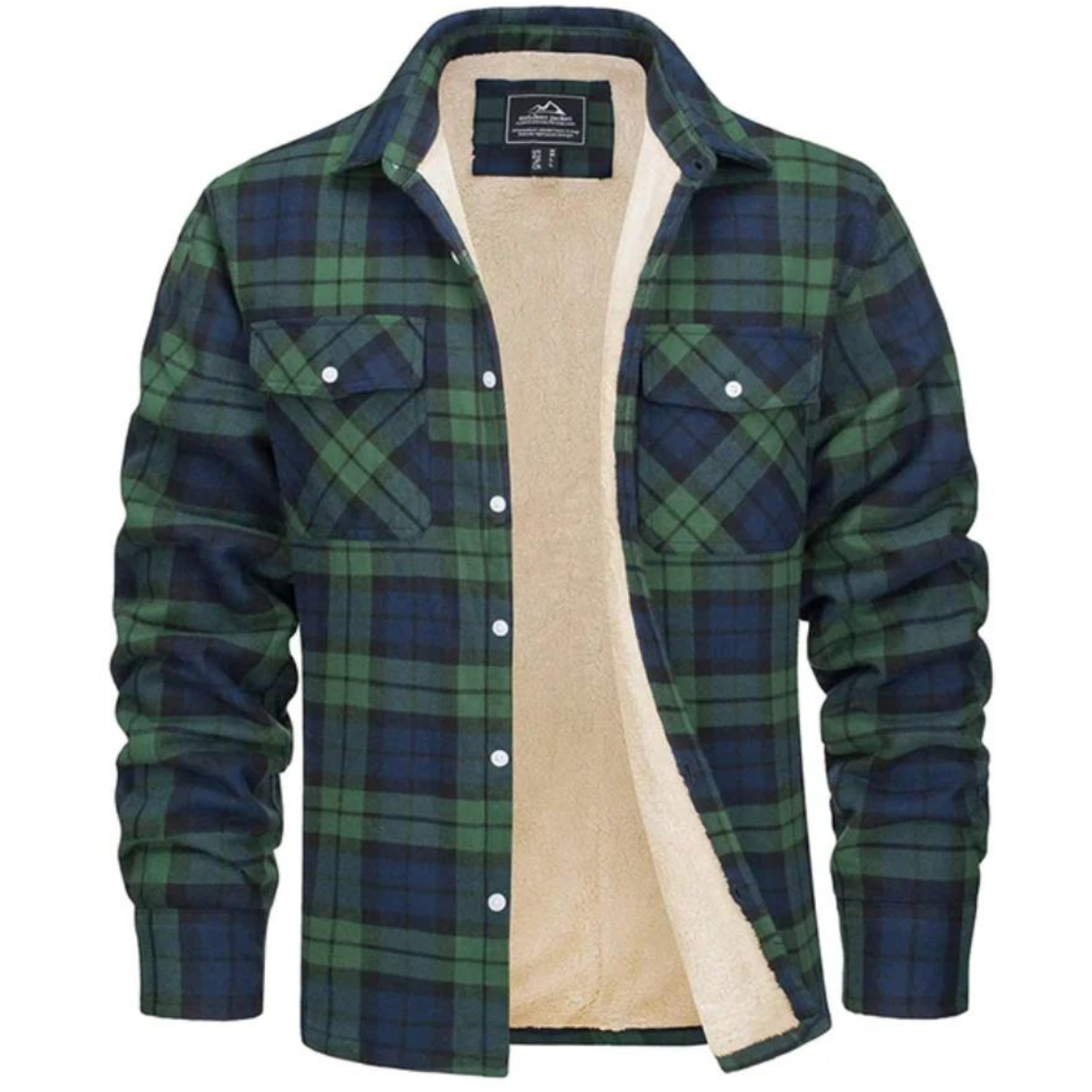 Fleece Gevoerde Geruite Herenjas – Arvid