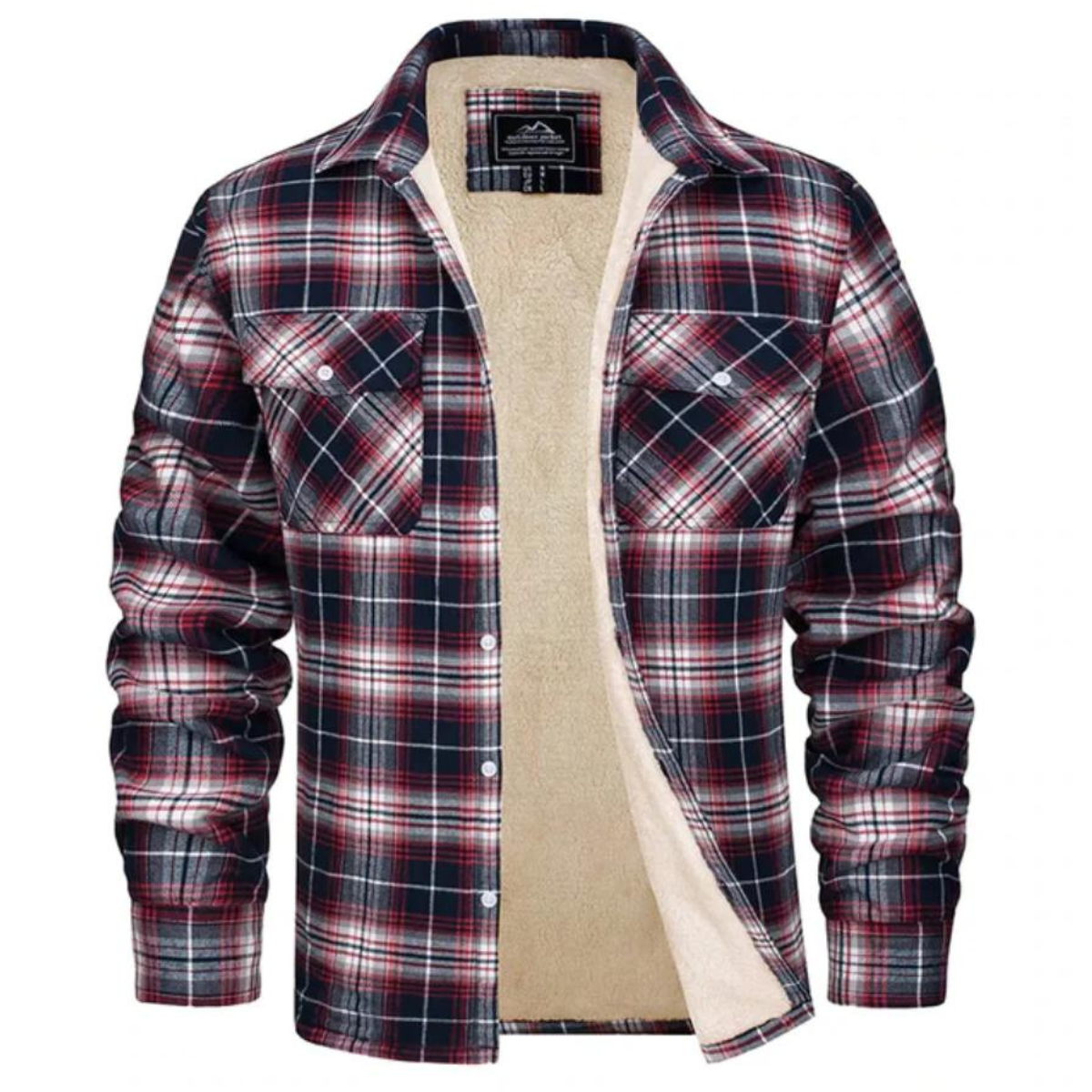 Fleece Gevoerde Geruite Herenjas – Arvid