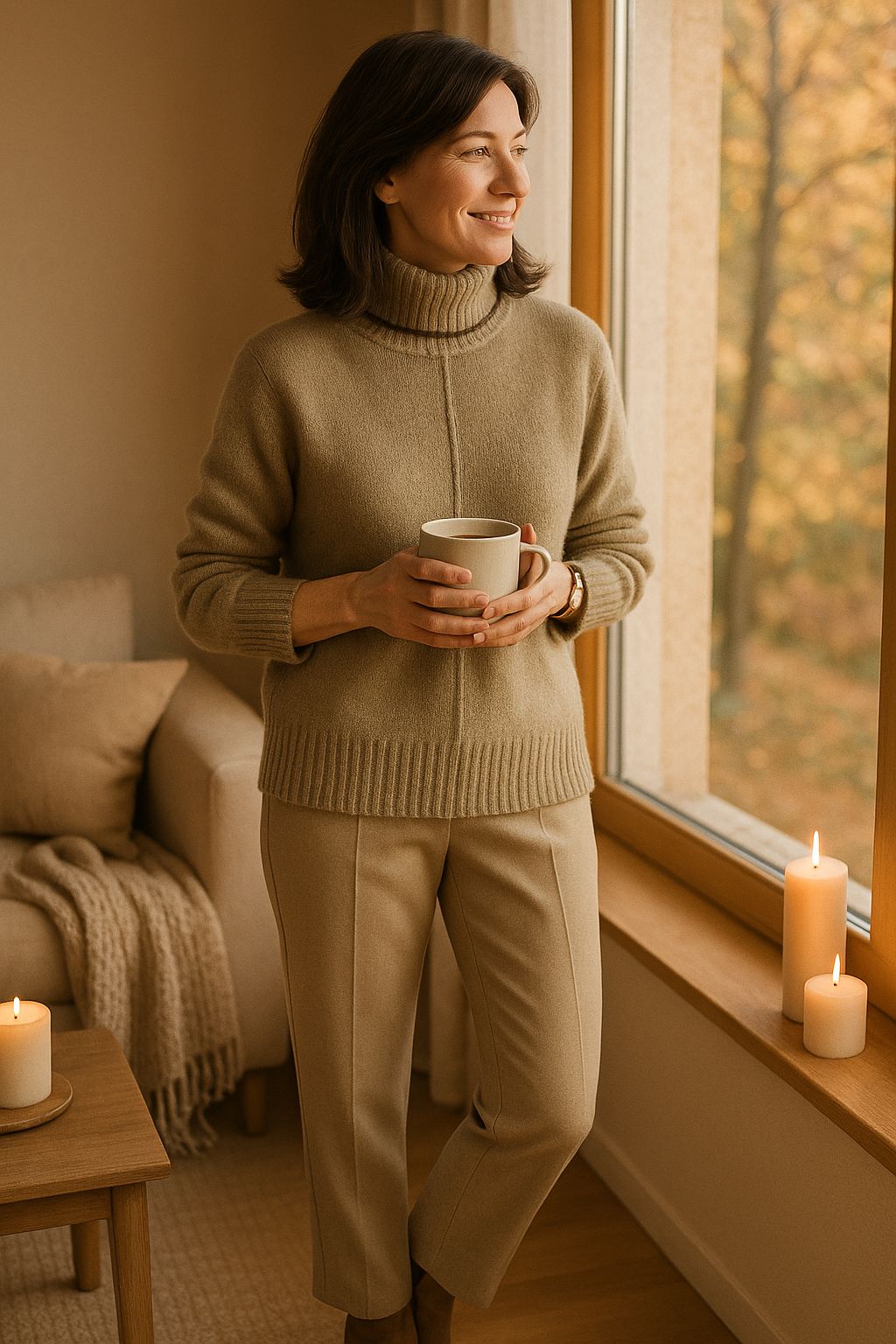 Zachte Kasjmiermix Damestrui Met Col – Liv