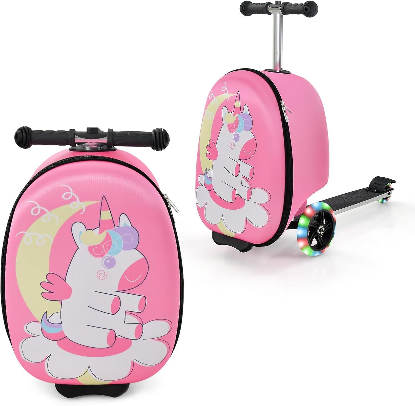 2-in-1 Step Kinderkoffer met LED Wielen