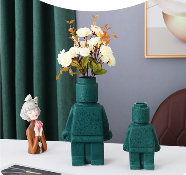 Robot Bloempotten van Keramiek - BrickBotanica