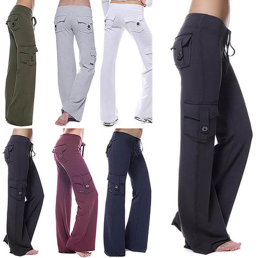 Dames Bootcut Cargo Broek met Zakken - Isabella