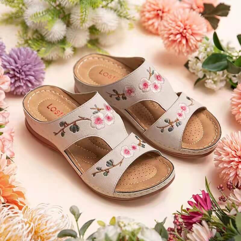 Orthopedische Dames Bloemensandalen – Florina