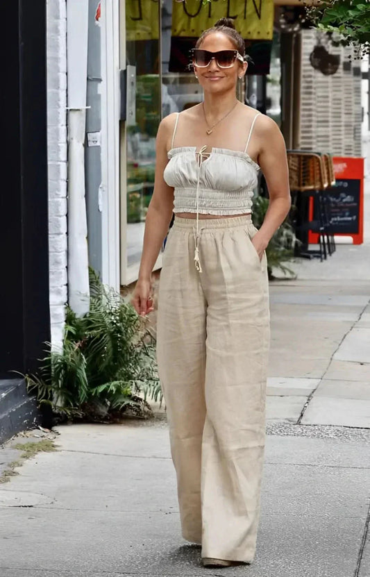 Lichte zomerse linnenbroek voor dames – Mira