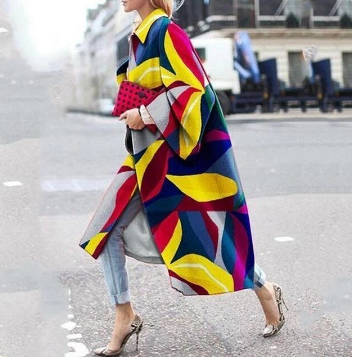 Damesjas met Print en Lange Mouwen – Svea