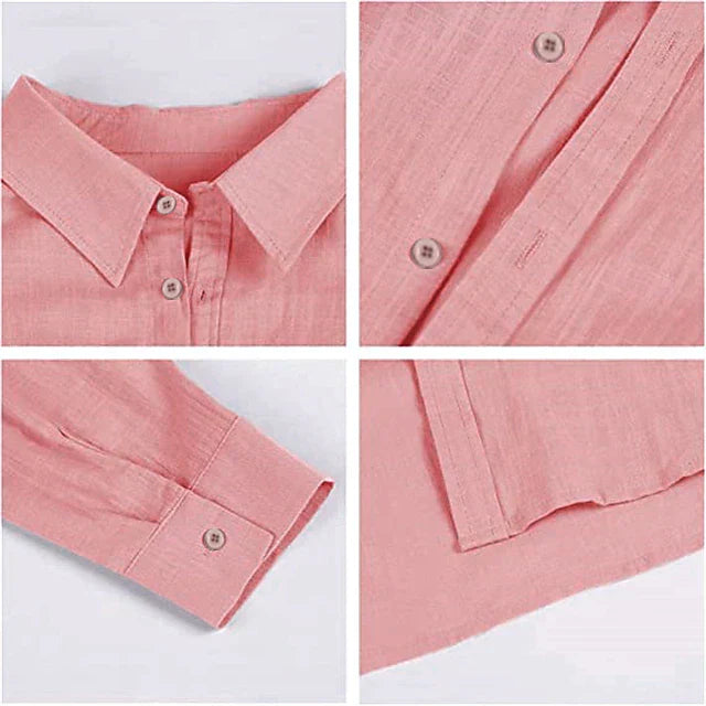 Luxe heren linnen shirt met lange mouwen - Milan