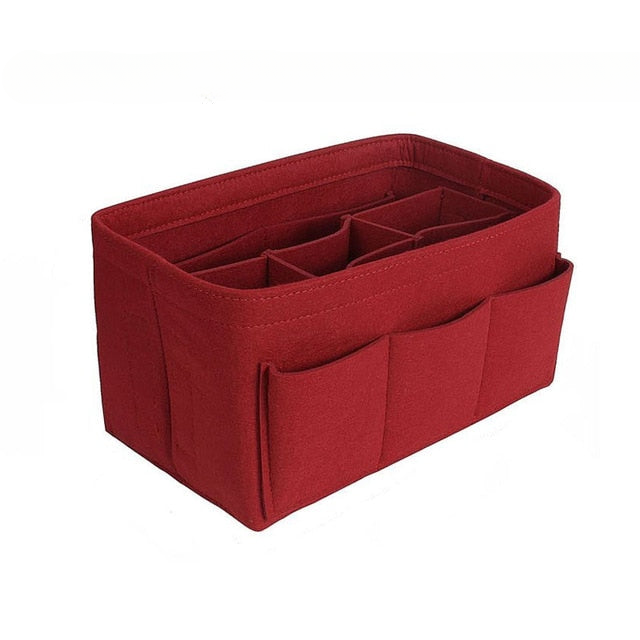 Vilt Handtas en Make-Up Organiser Inzet – 1 Kopen, 1 GRATIS Multi-Vakken Handtas Opslag
