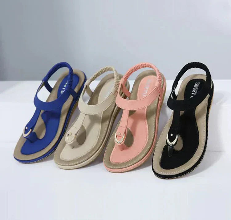 Lichte Platte Dames Zomersandalen - Elodie
