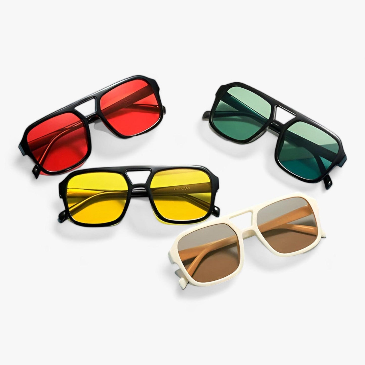 Vintage Oversized Zonnebril met Vierkant Frame – Spectra