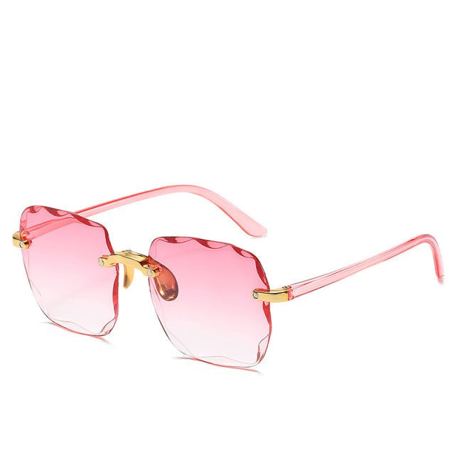 Trendy Vintage Randloze Zonnebril met UV400-Bescherming - Clea