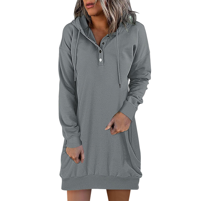 Minimalistische Lange Dames Hoodie – Valeria