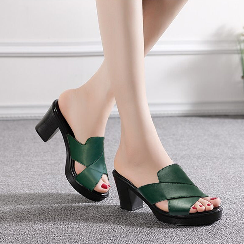 Modieuze Plateau Sandalen met Blokhak - Valeria