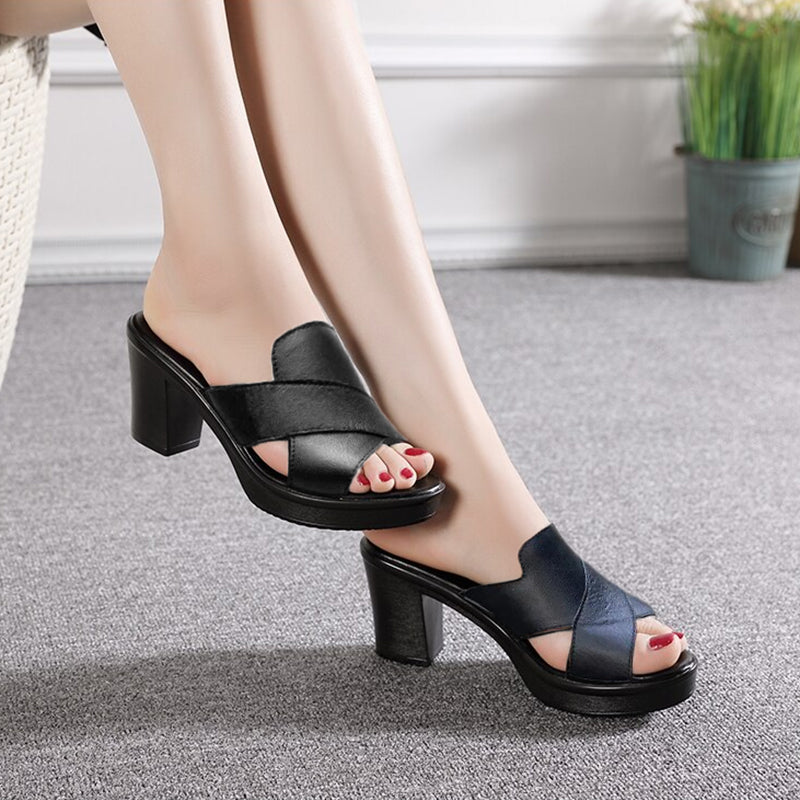 Modieuze Plateau Sandalen met Blokhak - Valeria