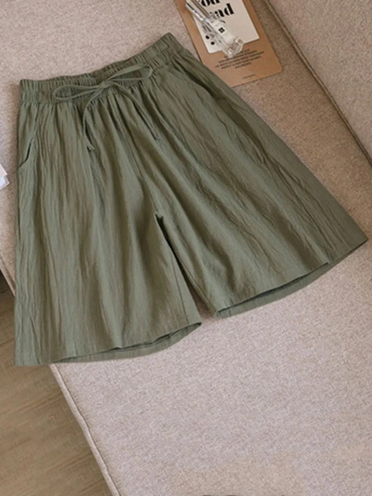 Comfortabele & Luchtige Dames Katoenen Shorts met Stretchband – Melina