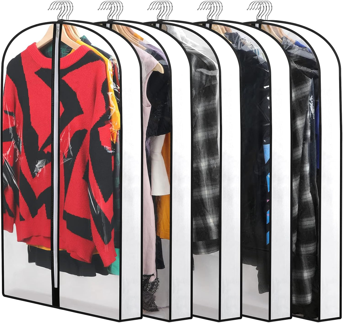 PEVA Kledinghoes Set – 12-Pack Hangende Kledinghoezen in 3 Maten (1 Kopen, Krijg 1 GRATIS)