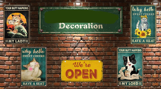 Vintage Cat | Metalen Poster