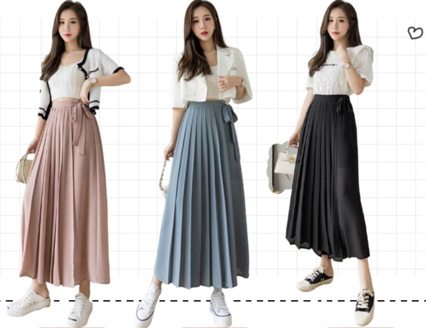 Pleated Chiffon Fashion Pants™
