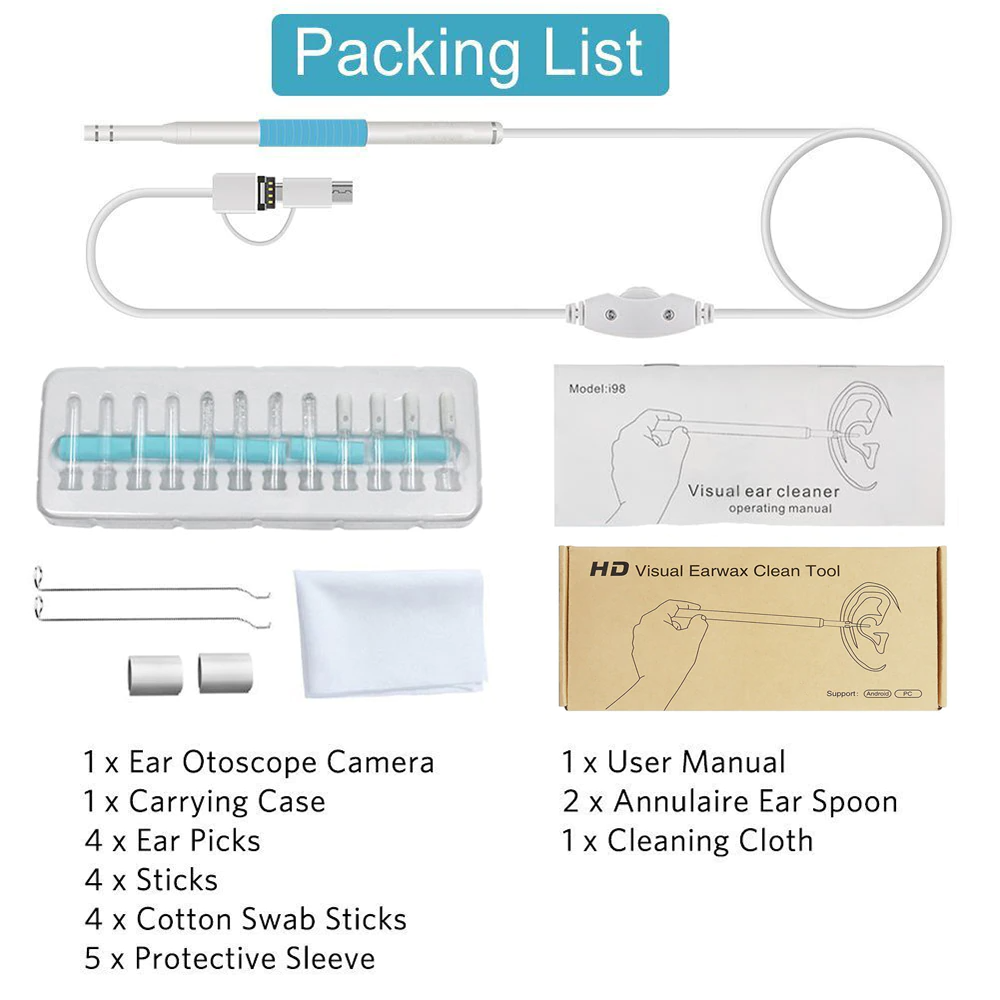 Ear Cleaner | 3- in 1 Oor Schoonmaak Camera