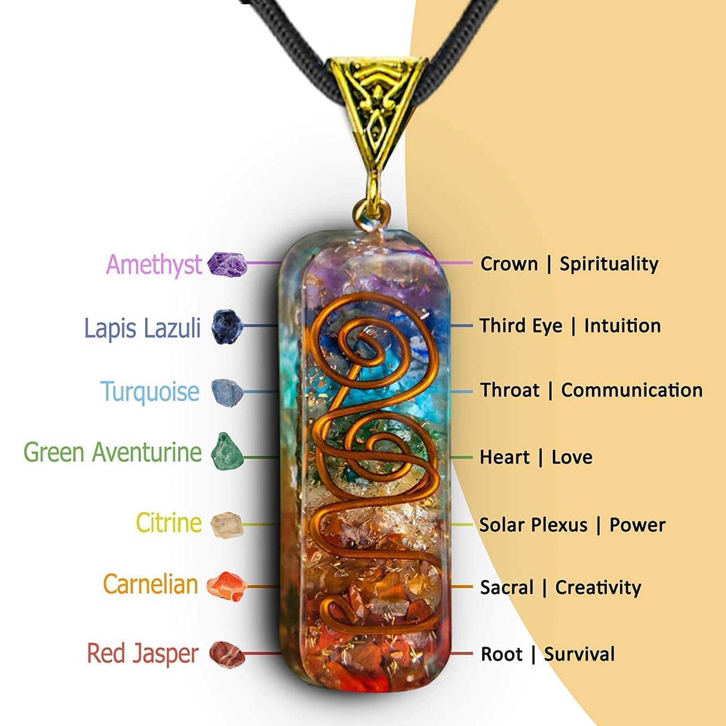 7 Chakra Helende Ketting