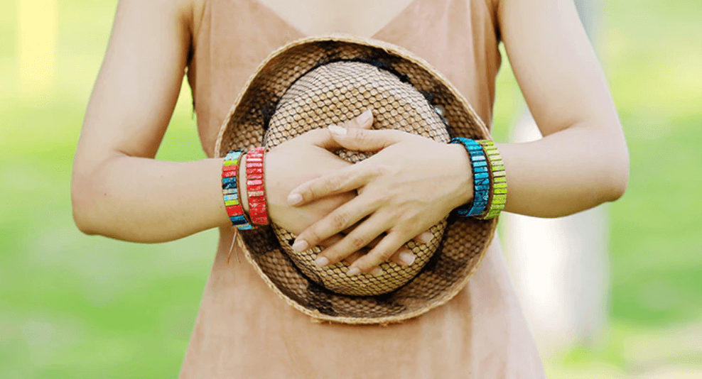 7 Chakra Leren Armband