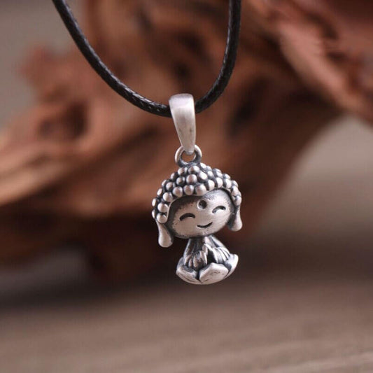 Zilveren Lotus Boeddha Hanger