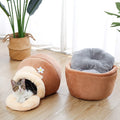 Cozy Cave | Opvouwbaar Zacht Pluche Kattenbed