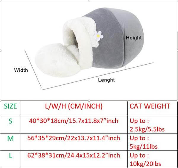 Cozy Cave | Opvouwbaar Zacht Pluche Kattenbed