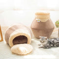 Cozy Cave | Opvouwbaar Zacht Pluche Kattenbed